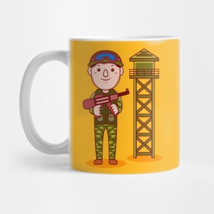 Cute Army Cartoon Mug